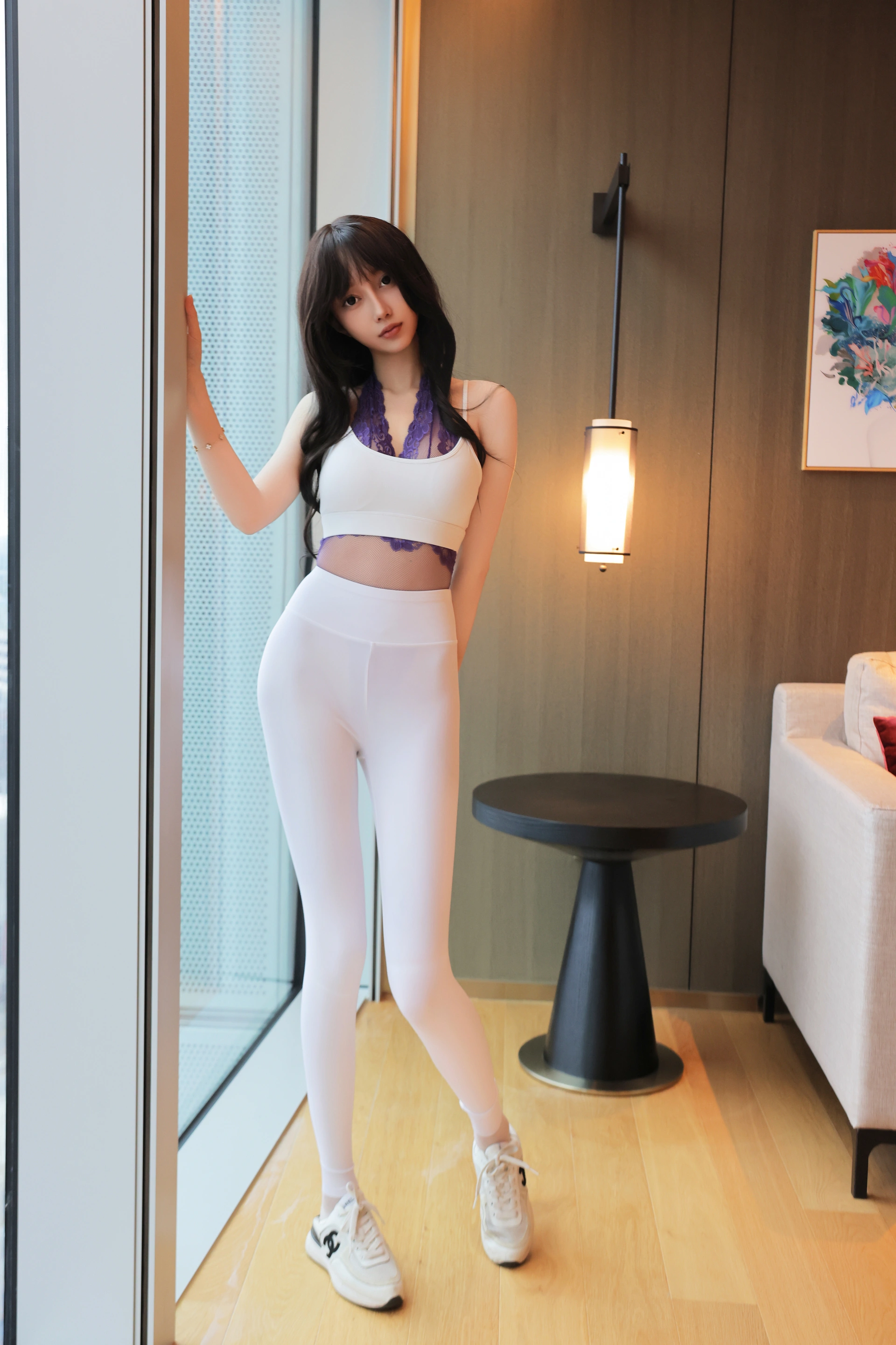 玥儿玥er – NO.003 内部私购 济瑜伽服+紫内衣-NO.7570 2